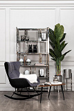 Стеллаж с черным стеклом Garda Decor 