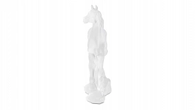 Фигурка Decor de Table Pate de Verre Cristal Лошадь 20 см, хрустальное тесто, белая, п/к
