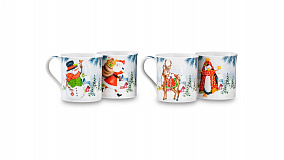 Кружка Lamart Noel Веселые деньки Снеговик h9 см