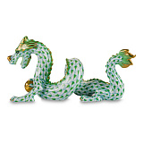 Фигурка Herend Дракон 13х5,5х5,5 см, фарфор, зеленая