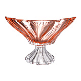 Фруктовница на ножке Aurum Crystal Plantica 33 см, Pink