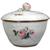 Сахарница Meissen 9см Белая роза (форма - Новый Марсель)