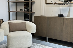 Кресло поворотное Lugano букле белое GARDA DECOR