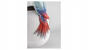 Ваза Lladro Какаду 51x27x24, фарфор