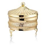 Паштетница круглая с крышкой Queen Anne 11см, сталь, золотой цвет