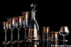 Набор стаканов для сока Ametyst gold S/3, 6 шт, Timon