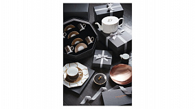 Набор чашек кофейных с блюдцами Wedgwood Джио Голд 110 мл, 2 шт, фарфор