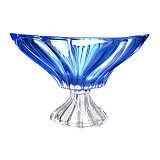 Фруктовница на ножке Aurum Crystal Plantica 33 см, Blue