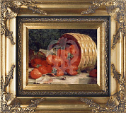 Картина "Рассыпанная клубника " 20*25см + багет №43