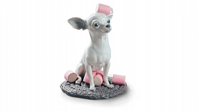 Фигурка Lladro Чихуахуа с зефиром 20х24 см, фарфор