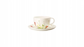 Чашка чайно-кофейная с блюдцем Rosenthal Дикие цветы 300 мл, фарфор костяной