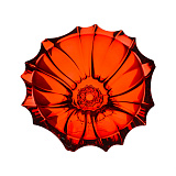 Фруктовница на ножке Aurum Crystal Plantica 33 см, red