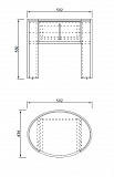 Тумбочка с ящиком темный шпон GARDA DECOR