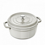 Кокот круглый, 24 см, 3,8 л, белый трюфель Staub
