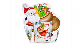Кружка Lamart Noel Веселые деньки Санта h9 см