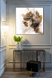 Консоль черное стекло/золото GARDA DECOR