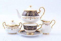 Чайный сервиз на 6 персон Clarice cobalt gold