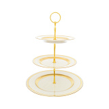 Этажерка трехъярусная Falkenporzellan Constanza Cream Gold