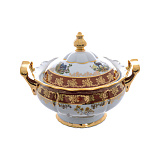 Супница 3,5 л. Queen's Crown Aristokrat Охота красная
