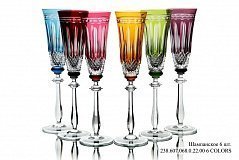 Набор бокалов для шампанского 6COLORS, 6 шт, Strauss