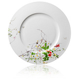 Тарелка подстановочная с бортом Rosenthal Дикие цветы 33 см, фарфор костяной