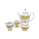 Кофейный сервиз на 6 персон Donna Seladon gold