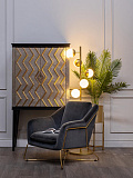 Кресло на металлическом каркасе велюровое серо-зеленое GARDA DECOR