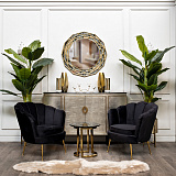 Кресло велюровое черное GARDA DECOR