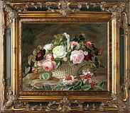 Картина "Корзина с розами" 41*51см + багет №48